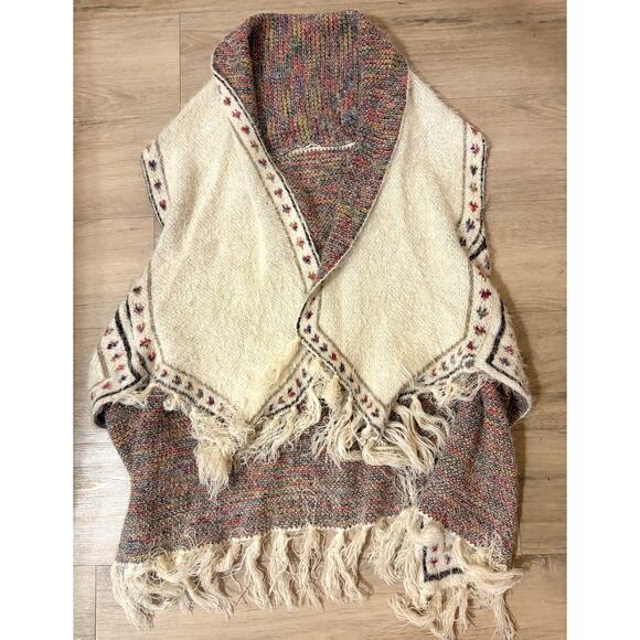 Cardigan Sleeveless Open Font Fringe Fuzzy Women’s One  Size. - Picture 7 of 7